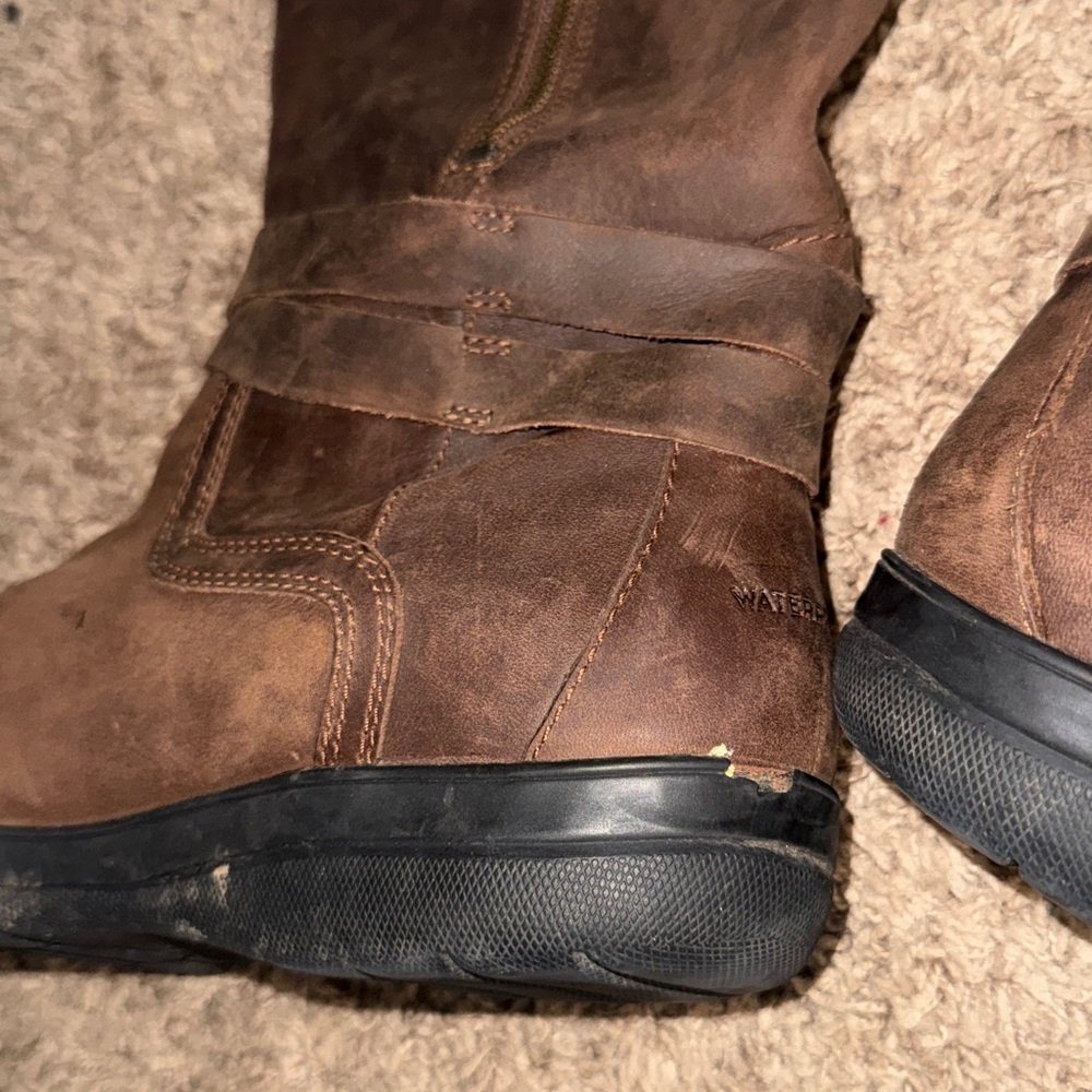 Columbia Waterproof Brown Leather Flat Boots Women’s Size 11 - Picture 9 of 12